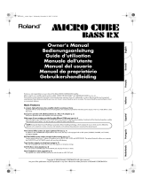 Roland MICRO CUBE BASS RX El manual del propietario