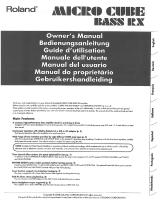 Roland MICRO CUBE BASS RX El manual del propietario
