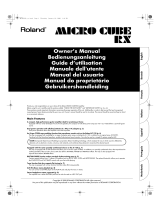 Roland MICRO CUBE RX El manual del propietario