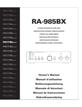 Rotel RA-985BX Manual de usuario