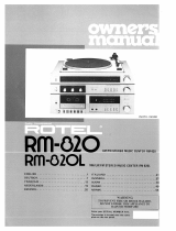 Rotel RM-820 El manual del propietario