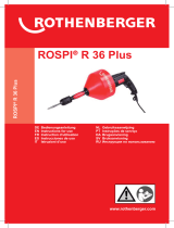 Rothenberger Electric drain cleaner ROSPI R 36 Plus Manual de usuario
