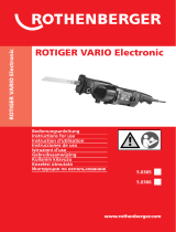 Rothenberger Pipe saw ROTIGER VARIO Electronic Manual de usuario