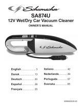 Schumacher SA874U 12V Wet/Dry Car Vacuum El manual del propietario