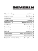 SEVERIN PROFI-MIX SM 3807 - Instrucciones de operación