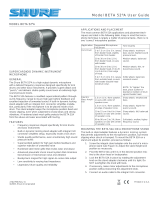 Shure Beta 52A Dynamisches Mikrofon Manual de usuario