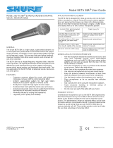 Shure Beta 58 A Mikrofon Manual de usuario