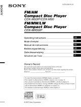 Sony CDX-M30 Manual de usuario