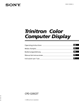 Sony Computer Monitor CPD-520GST Manual de usuario