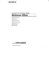 Sony CPD-200SX Instrucciones de operación