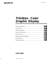 Sony Multiscan GDM-F500R Manual de usuario