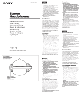 Sony MDR-F1 Manual de usuario