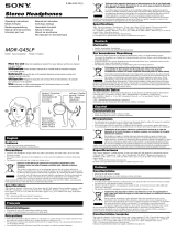 Sony MDRG45LP Manual de usuario
