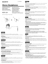 Sony MDR-J20 Manual de usuario