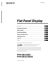 Sony PFM-42B1E/42B2E Manual de usuario