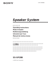 Sony SS-SP20B Manual de usuario