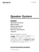 Sony SS-SP40FW Manual de usuario