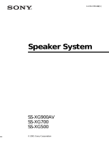 Sony SS-XG700 Manual de usuario