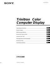Sony Trinitron CPD-E400E Manual de usuario