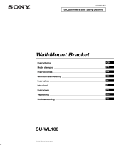 Sony TV Mount SU-WL100 Manual de usuario