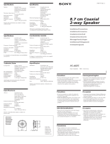 Sony XS-A825 Manual de usuario