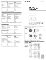 Sony XS-HS6 Manual de usuario