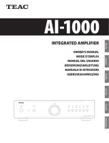 TEAC AI-1000 Distinction El manual del propietario