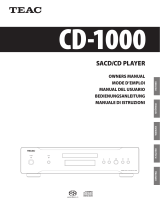 TEAC CD-1000 Manual de usuario