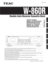 TEAC W-860R Manual de usuario