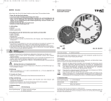 TFA Analogue designer wall clock with metal frame Manual de usuario