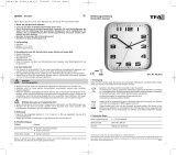 TFA Analogue Wall Clock with Metal Frame Manual de usuario