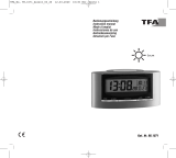 TFA Digital Radio-Controlled Alarm Clock with Temperature SOLAR Manual de usuario