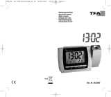 TFA Digital radio-controlled projection alarm clock with temperature Manual de usuario
