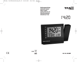 TFA Dostmann Radio-Controlled Projection Alarm Clock with Temperature Manual de usuario