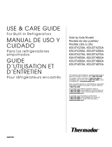 Thermador Refrigerator KBUDT4850A Manual de usuario