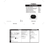 Timex W274 Foot Pod Sensor El manual del propietario
