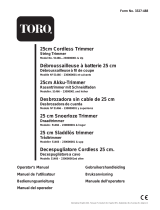 Toro 25cm Cordless Trimmer Manual de usuario