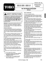 Toro 48cm Rear Bagging Lawnmower Manual de usuario