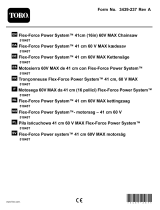 Toro Cordless Battery Chainsaw Flex-Force Power System 60V MAX* 51845T Manual de usuario
