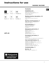Hotpoint AVTL 83 Manual de usuario