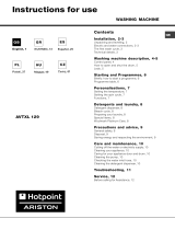 Hotpoint AVTXL 129 (EU)/HA El manual del propietario