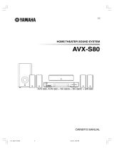 Yamaha AVX-S80 Manual de usuario