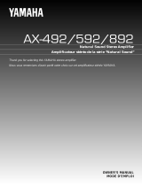 Yamaha AX-492, AX-592, AX-892 Manual de usuario