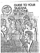 Yamaha BK-20A El manual del propietario