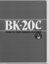 Yamaha Electone BK-20C Series El manual del propietario