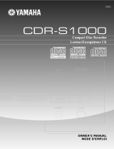 Yamaha CDR-S1000 Manual de usuario