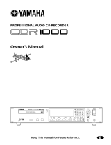 Yamaha CDR1000 Manual de usuario