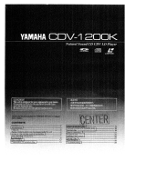 Yamaha CDV1200K El manual del propietario
