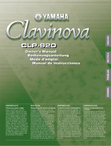 Yamaha Clavinova CLP-920 Manual de usuario