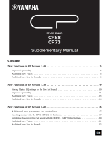 Yamaha Stage Piano CP88, CP73 Supplementary El manual del propietario